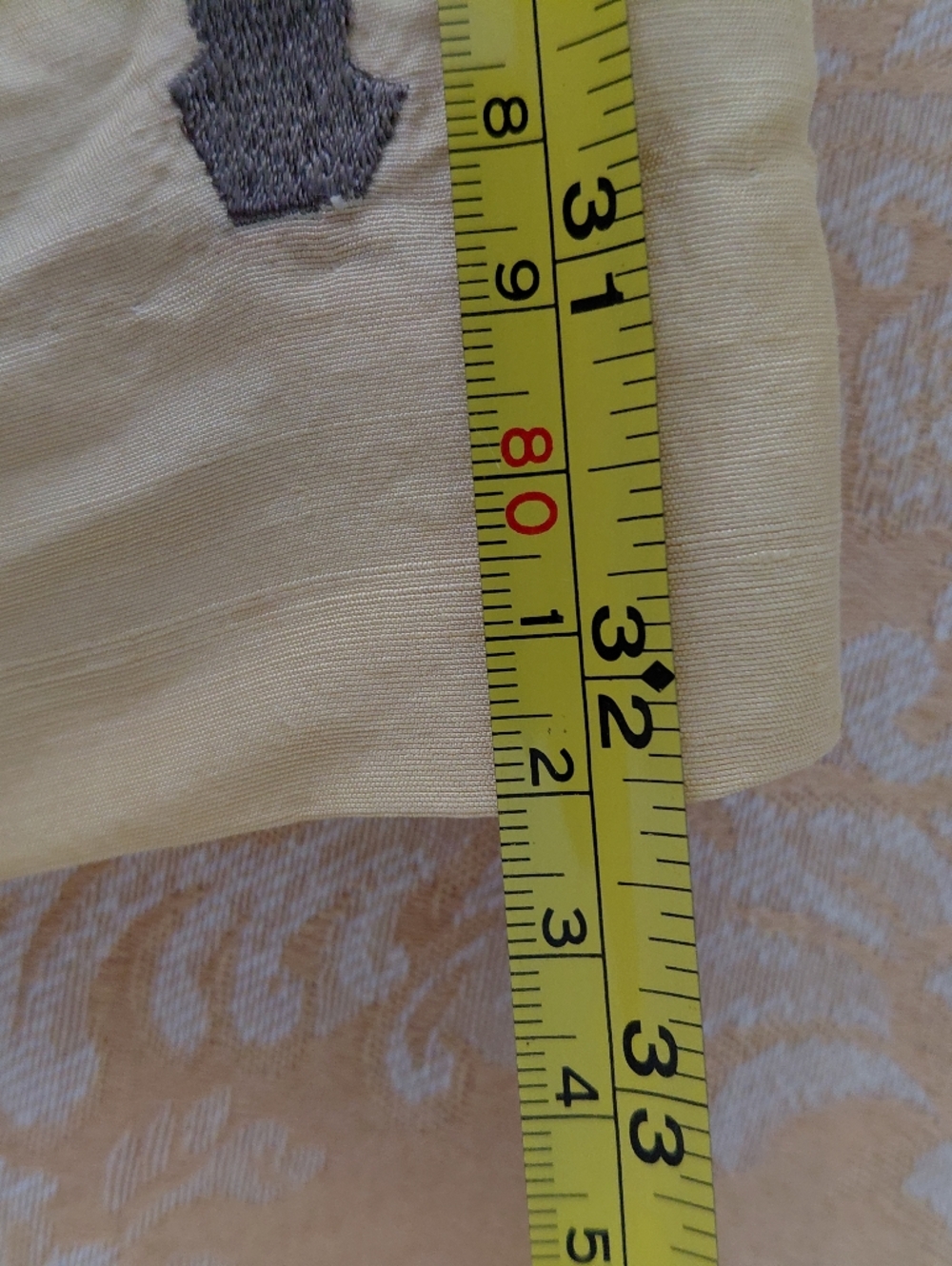 S.L.B. Woman 100% Silk Capri Pants Size 18 Yellow Palm Tree Embroidered Resort - Picture 8 of 8